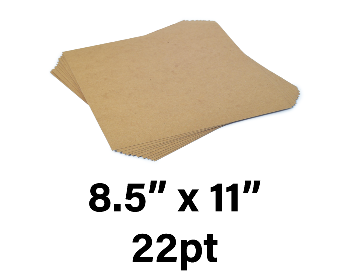 Chipboard - Cardboard Medium Weight. 8 1⁄2 x 11 Chipboard Pads - .022  Thick (50 Per Pack) 