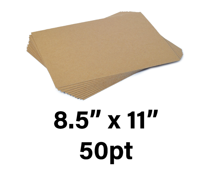 50 Chipboard Sheets 11 x 17 inch - 50pt (point) Heavy Weight Brown Kraft  Cardboard for Scrapbooking & Picture Frame Backing (.050 Caliper Thick)  Paper