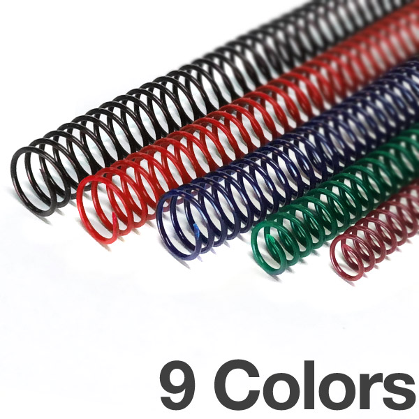 6-mm (1/4-inch) Binding Coils - 4:1 Pitch  (100/box - up to 35 sheets) - 334106