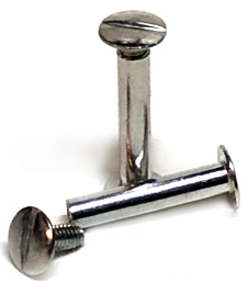 1" Silver Aluminum Screw Post (100 sets) - 241ALUMINI